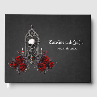 Wonderful dark gothic wedding design. guest book