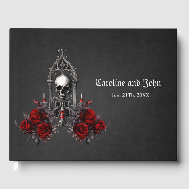 Wonderful dark gothic wedding design. guest book (Front)