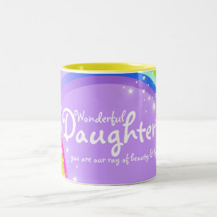 Wonderful Daughter rainbow violet mug