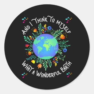 Wonderful Earth Day  Classic Round Sticker