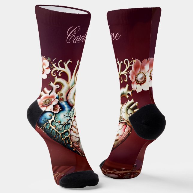 Wonderful elegant, noble heart. socks (Angled)