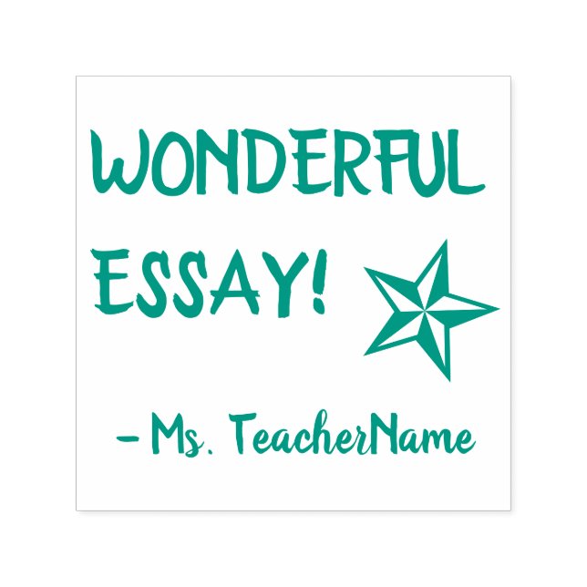 "WONDERFUL ESSAY!" Tutor Feedback Rubber Stamp (Design)