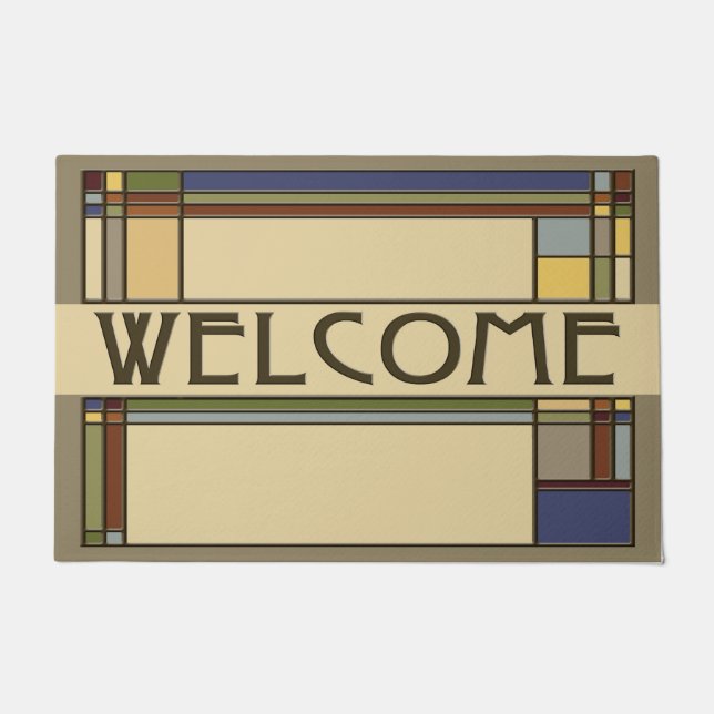 Wonderful Fall Arts & Crafts Geometric Patterns Doormat (Front)