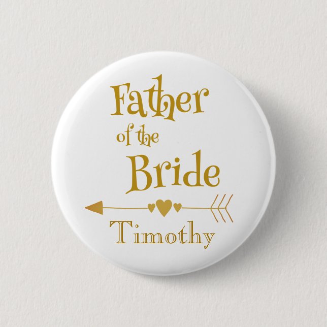 Wonderful Father of the Bride 6 Cm Round Badge (Front)