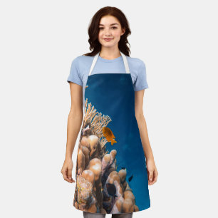 Wonderful Fishes And Reefs Apron