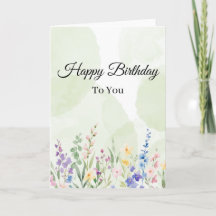  Wonderful Floral Birthday Card