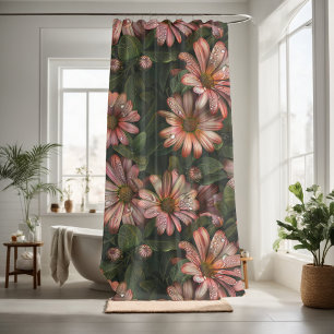 Wonderful floral decorative eye-catching shower curtain