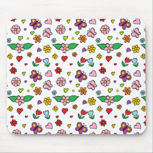 Wonderful Flowers Design Mouse Mat