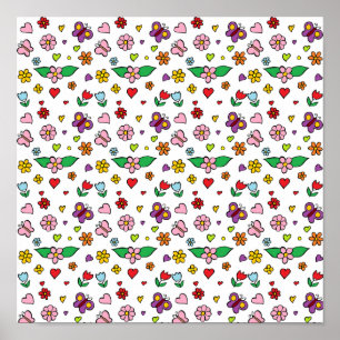 Wonderful Flowers Design Poster