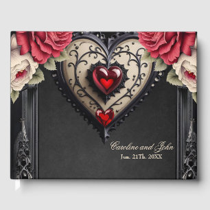 Wonderful generous gothic heart. guest book