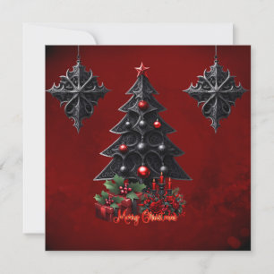 wonderful gothic christmas tree  holiday card