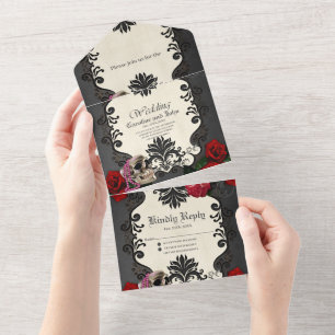 Wonderful gothic design all in one invitation