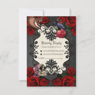 Wonderful gothic design RSVP card