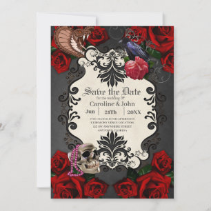 Wonderful gothic design save the date
