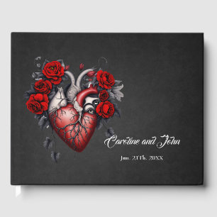 Wonderful gothic Victorian heart Guest Book
