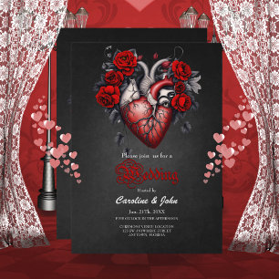 Wonderful gothic Victorian heart Invitation