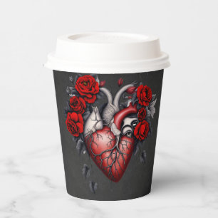 Wonderful gothic Victorian heart Paper Cups