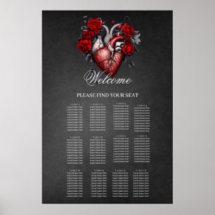 Wonderful gothic Victorian heart Poster