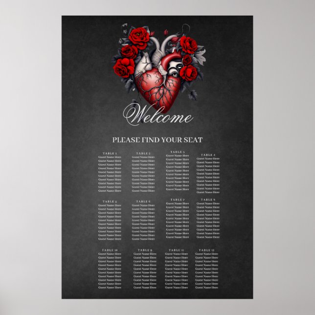 Wonderful gothic Victorian heart Poster (Front)