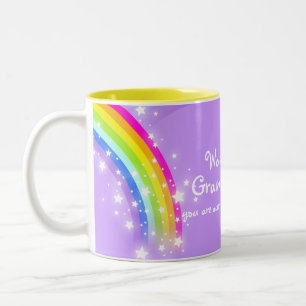 Wonderful Granddaughter rainbow violet blue mug
