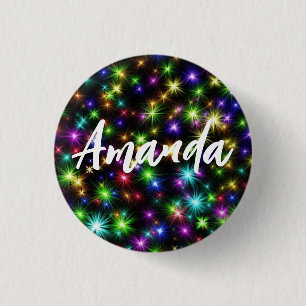 Wonderful Great Christmas Colroful Sparkly Sparks 3 Cm Round Badge