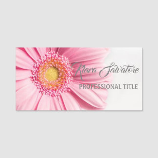 Wonderful Great Perfect Pink Flower Name Tag