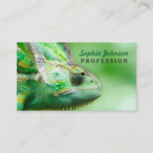 Wonderful Green Reptile Chameleon Business Card