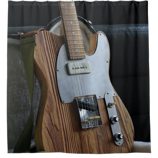 Wonderful Guitar Shower Curtain (Front)