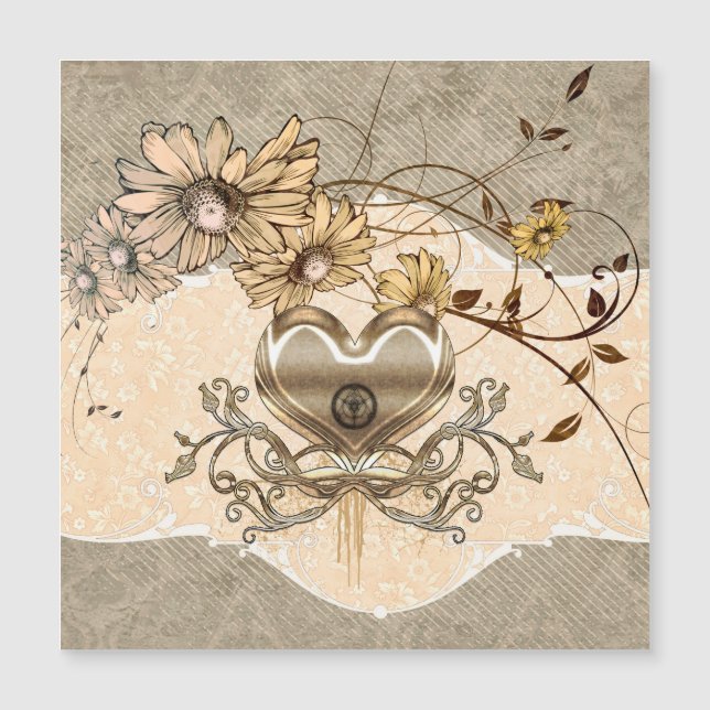 Wonderful heart with flowers (Front)