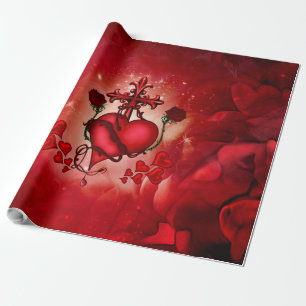 Wonderful heart wrapping paper