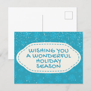 Wonderful Holiday Season Postcard