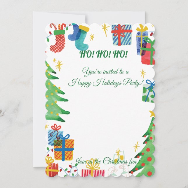 Wonderful invitation holiday for friends & family (Front)