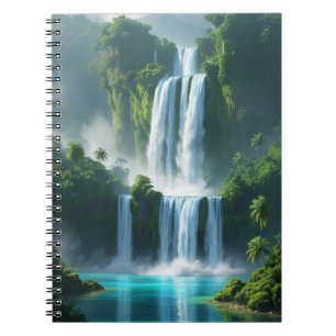 wonderful landscape waterfall notebook