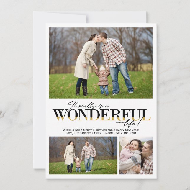 Wonderful Life 3 PH | Christmas Photo Card (Front)
