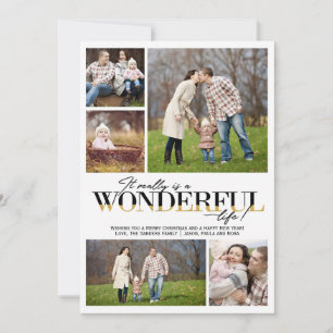 Wonderful Life 5 PH   Christmas Photo Card