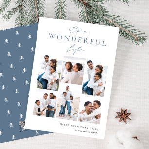 Wonderful Life   6 Photo Collage Holiday Card
