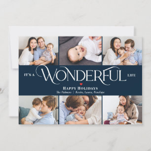 Wonderful Life EDITABLE COLOR Holiday Photo Card