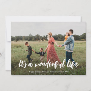 wonderful life merry christmas holiday card