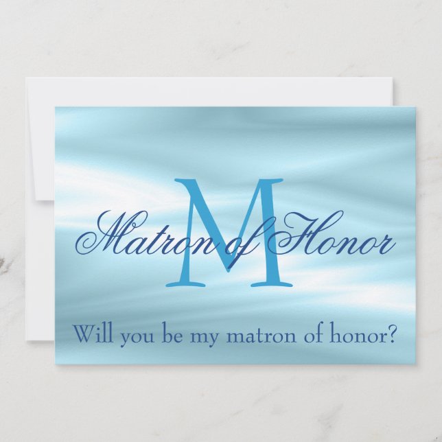 Wonderful Matron of honour Proposal Invitation (Front)