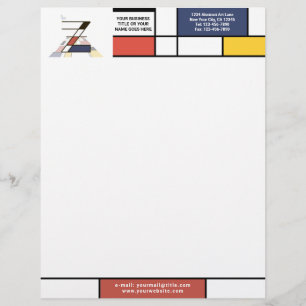 Wonderful Modern Art Monogram. Letter Z Custom Letterhead