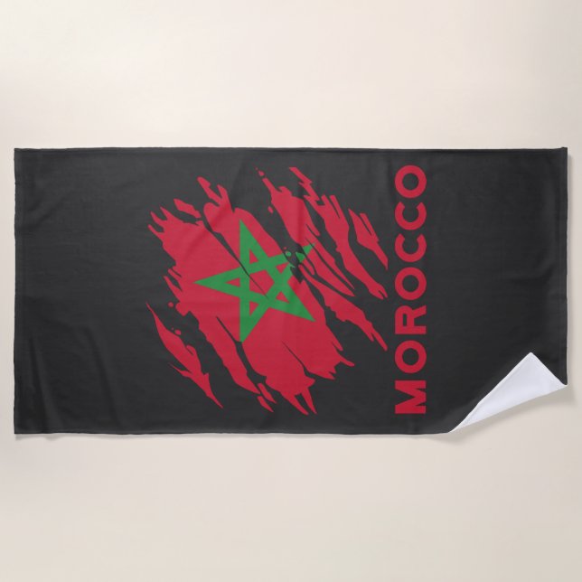 wonderful morocco design for all moroccans beach towel (Front)