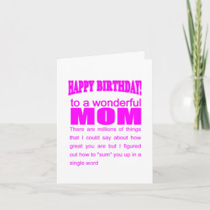wonderful mum birthday card