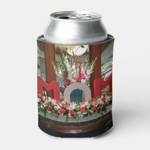 Wonderful Mum in colourful bold flowers with thank Can Cooler