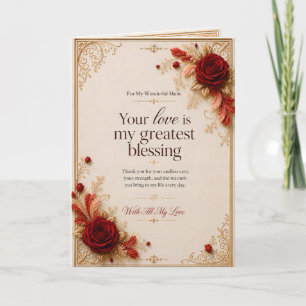 Wonderful Mum Love Blessing Card