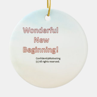 Wonderful new beginning ceramic tree decoration