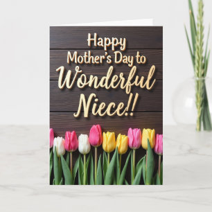 Wonderful Niece Flower Mothers Day Card