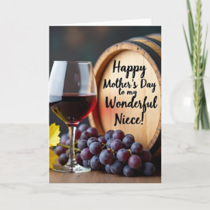 Wonderful Niece Mothers Day Barrel Card