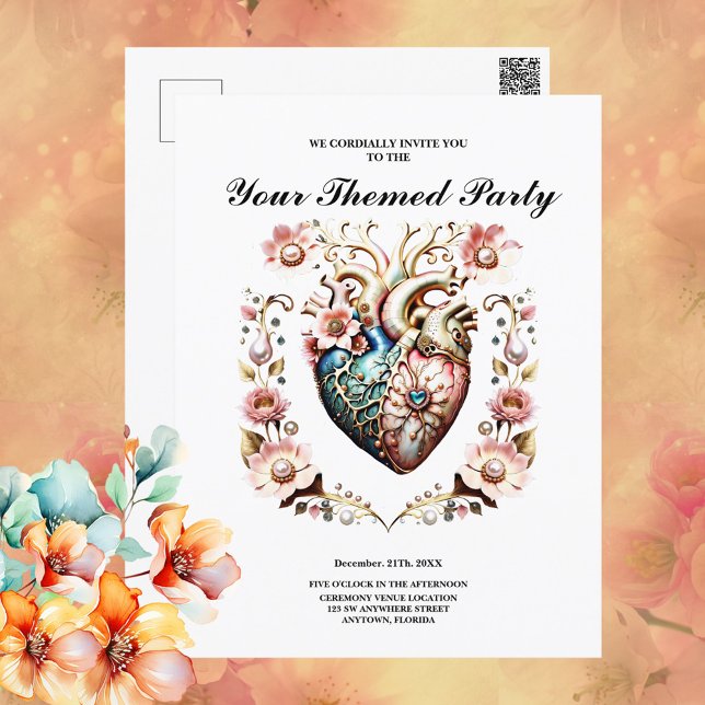 Wonderful noble heart. postcard (Heart)
