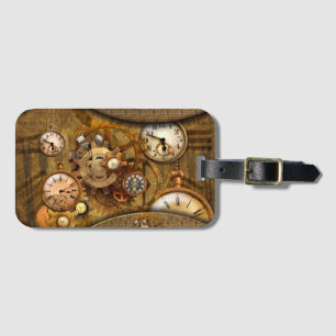 Wonderful noble steampunk design luggage tag