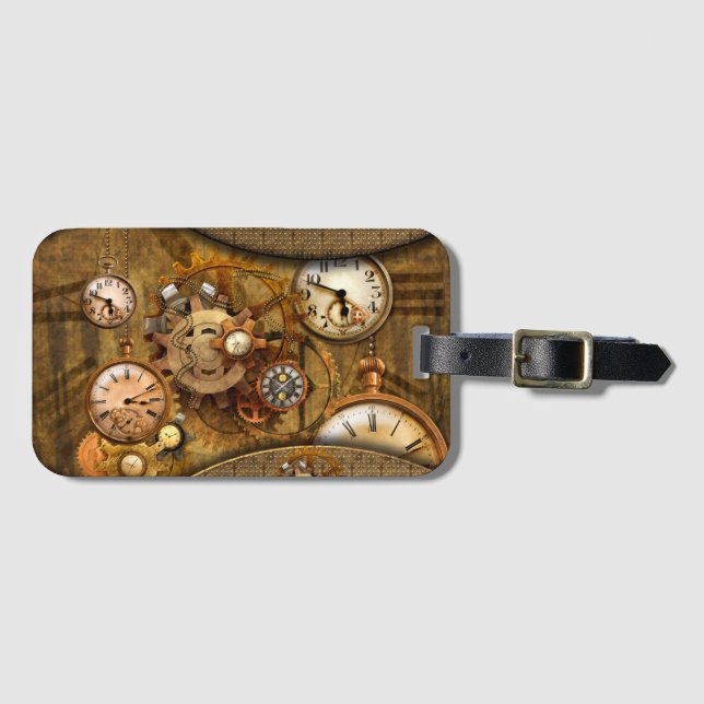 Wonderful noble steampunk design luggage tag (Front Horizontal)